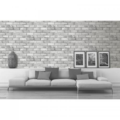 Debona Glitter Brick Charcoal 9804 | Wallpaper Central