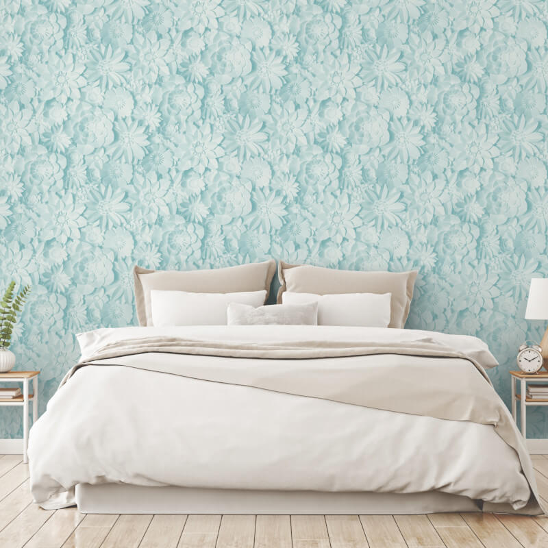 Featured image of post Blue And White Wallpaper For Bedroom This blue bedroom shows that you can plaster wallpaper on just the center of your wall for a unique look