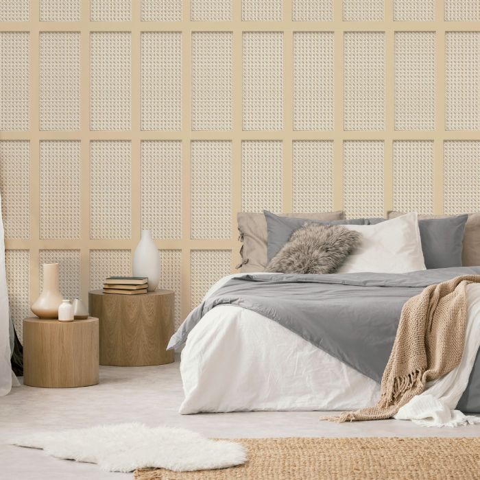 Fine Decor Cane Panel Cream FD43000 | Wallpaper Central
